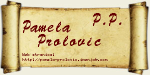 Pamela Prolović vizit kartica